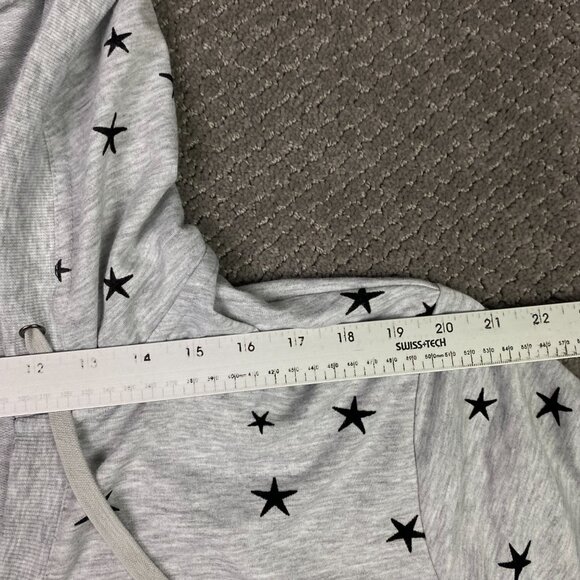Jane and Delancey Hoodie Women's 3X Gray Stars Lightweight Jane + Delancey - Picture 9 of 9